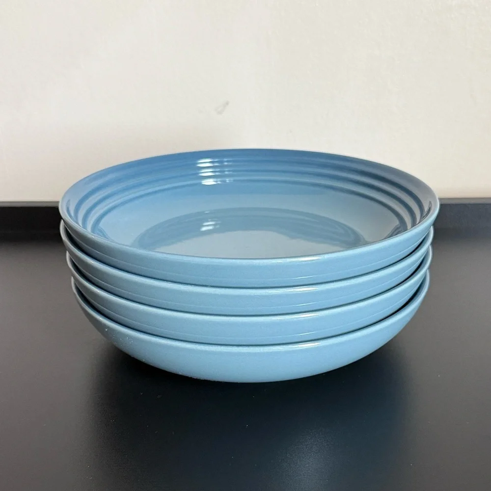 Le Creuset Chambray Pasta Bowls Set of 4 - Picture 1 of 4